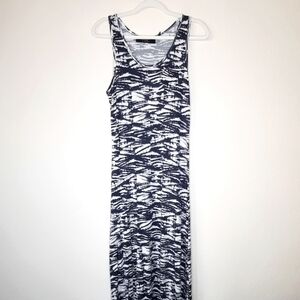 DASH by Kim Kardashian Blue Tie-Dye Camo Maxi Dress XS